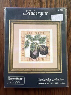 Eggplant Cross stitch kit Serendipity Designs L-152 Carolyn Meacham